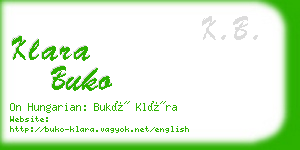 klara buko business card